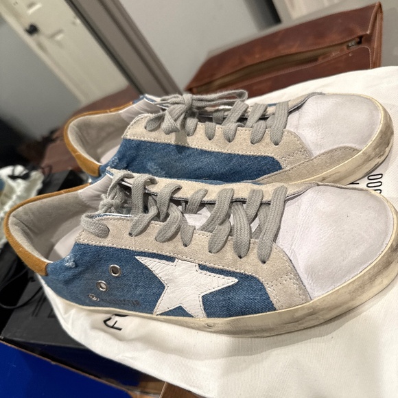 Golden Goose Superstars denim with white star - Picture 1 of 5